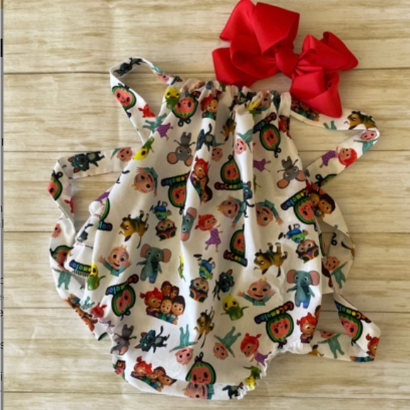 NEW Cocomelon ruffle romper & headband set  12/18 - Picture 5 of 5